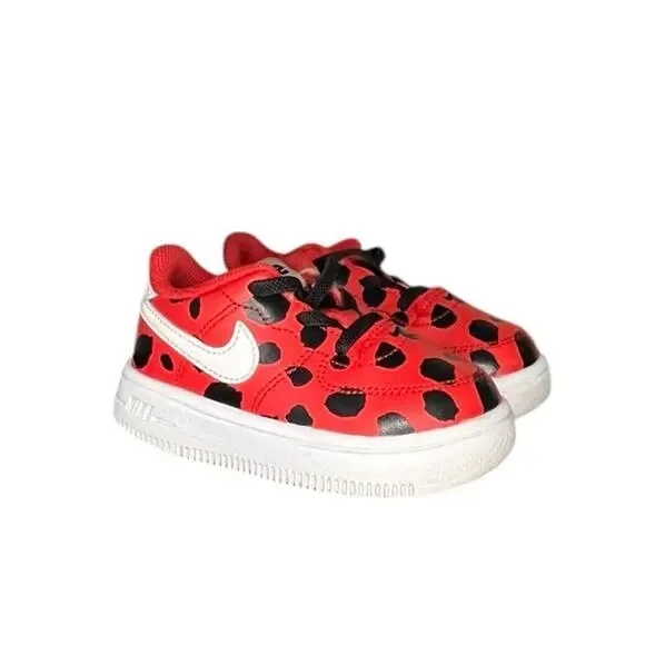 Nike Air Force 1 '18 SE TD 'Ladybug' Sneakers Size 7C DC8203-600 - Picture 3 of 6
